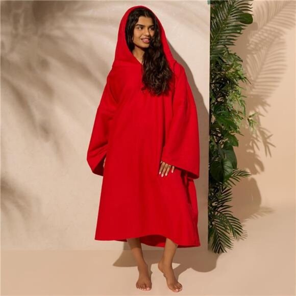 Surf Towel Poncho Adult Hooded - Large Bath Swim Beach Absorbent Microfiber - Picture 4 of 7